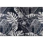 Multidecor Външен килим JUNGLE 160x220 cm, черен/бял, с листов мотив (MU0224)