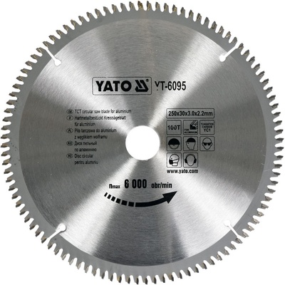 Yato pilový kotouč 250x30mm 100 zubů na hliník YT-6095 – Zboží Dáma