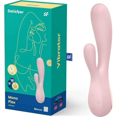 Изискан вибратор, смартфон контролиран, 20, 4см. - Mono Flex Pink (SATISFY183)