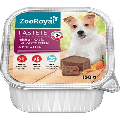ZooRoyal Adult s vysokým obsahem telecího masa a bramborami 11 x 150 g
