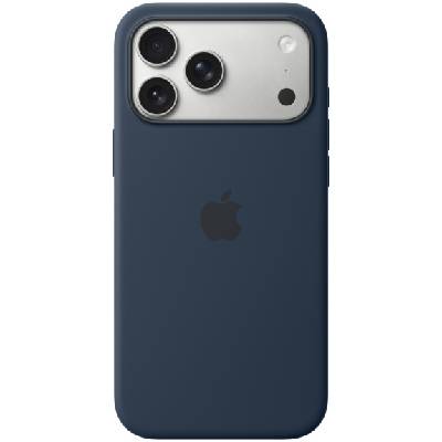 Оригинален Apple силиконов калъф с MagSafe за iPhone 17 Pro Max - тъмно мастилен (90008)
