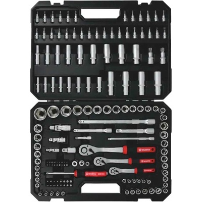 Würth gola sada nástrčných kľúčov 1/4", 3/8" a 1/2" RedStripe, 154 ks