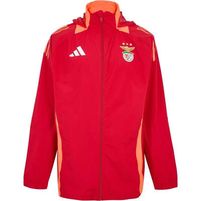 adidas Men's Benfica Autumn Winter Licensed Rain Anorak - Power Red