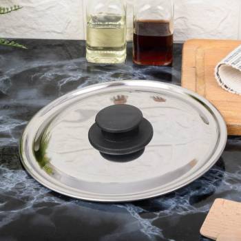 Image 1 of Steel Pan 20 см капак от неръждаема стомана за тенджера или тиган (10436)