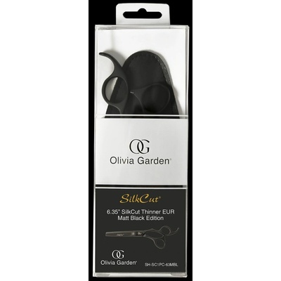 Olivia Garden Silk Cut Shear Matt Black Edition T6-35BLprofi efilační nůžky na vlasy – Zboží Dáma