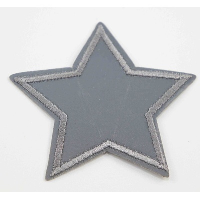Nažehľovacia záplata - hviezda - 7cm - reflexné
