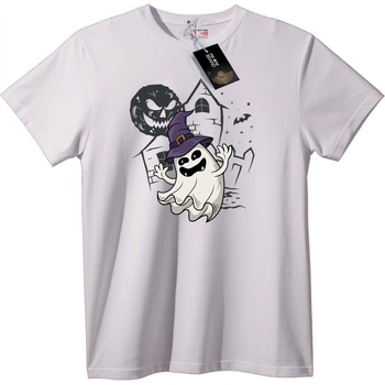 NOONEBRAND Тениска с призрак и вещица за Хелоуин - XL, White