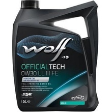 WOLF OFFICIALTECH 0W-30 LL III FE 5 l