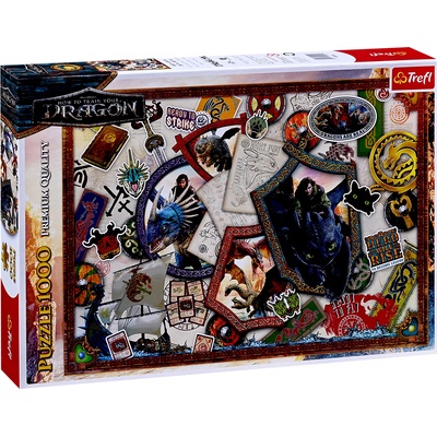 Trefl Пъзел Trefl от 1000 части - Как да си дресираш дракон - герои (10959)