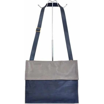 Pierre Cardin Modrá kožená kabelka Ash 1403 EDF4 Crossbody Under Shoulder Natural Leather