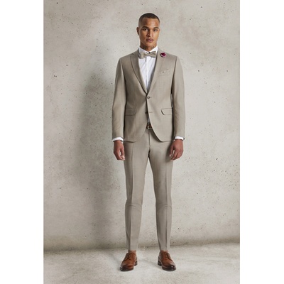 béžové vlnené oblekové sako CLUB OF GENTS slim fit