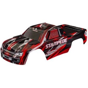 Traxxas каросерия Stampede червена (безскобова)