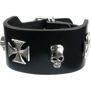 Leather & steel fashion Гривна Черепи - lsf1 06