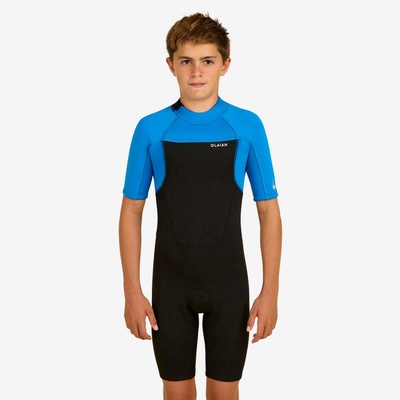 DECATHLON 500 1,5 mm Chlapčenský krátky čierno-modrý