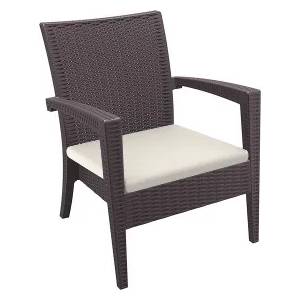 Siesta Exclusive SI-Кресло ратан с подлакътник 72x76xh89cm MIAMI (850) два цвята (014206)