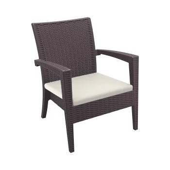 Image 1 of Siesta Exclusive SI-Кресло ратан с подлакътник 72x76xh89cm MIAMI (850) два цвята (014206)