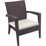 Siesta Exclusive SI-Кресло ратан с подлакътник 72x76xh89cm MIAMI (850) два цвята (014206)