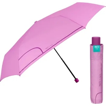 Дамски неавтоматичен Extraslim чадър Perletti Time 26296, Светлолилав