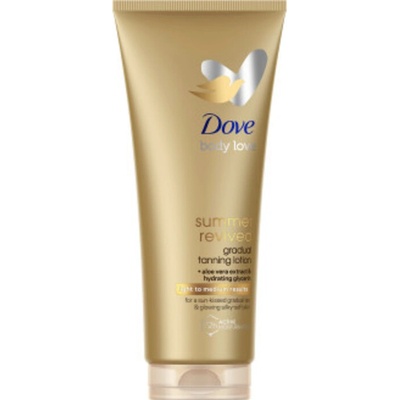 Dove DermaSpa Summer Revived samoopaľovacie telové mlieko odtieň Light to Medium 200 ml