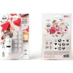  Печат, пъзел, 10 мотива, "Nio Love", бял корпус, черна подложка RC01510004 (RC01510004)