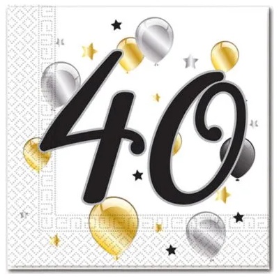 Procos Салфетки с число 40 (20 бр)