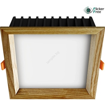 Image 1 of APLED - LED Лампа SQUARE WOODLINE LED/12W/230V 4000K 17x17 см пепел масивнo дървo (AP0211)