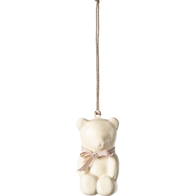 Vánoční plechová ozdoba Teddy Off White Rose Maileg