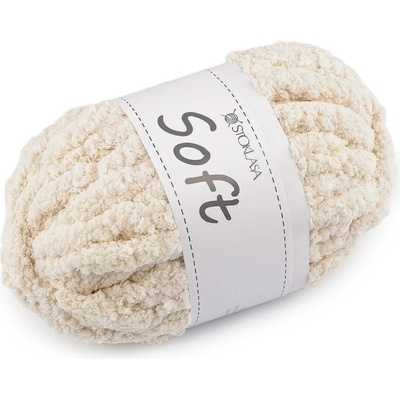 Pletací příze žinylková Soft 250 g Varianta: 21 slonová kost, Balení: 1 ks 57866/147363/281715