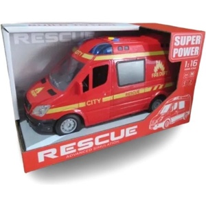 Man Yuk Toys Пожарна кола със светлинни и звукови ефекти, 1: 16 (8813b-2)