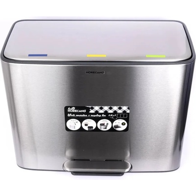 HORECANO 3 x 11, 5 л кош от неръждаема стомана за разделно сметосъбиране HORECANO (80437-HFZB-004MA)