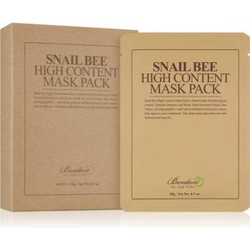 Benton Snail Bee платнена маска за цялостна грижа с екстракт от охлюви 10 × 20 гр