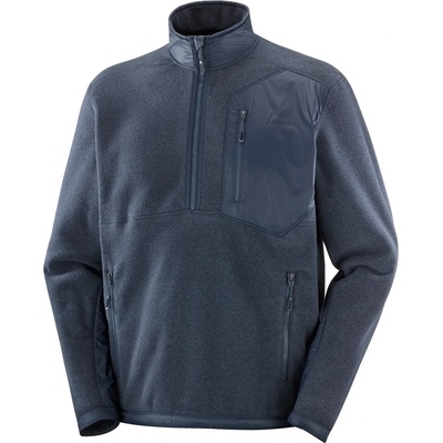 Salomon Мъжки поларен пуловер Salomon Chroma Fleece Half Zip Fleece jumper - Blue Nights (005-6758-0112)