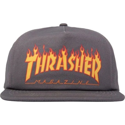 Thrasher PRINTED FLAME šedá