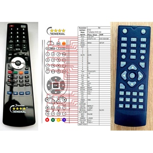 GENERAL EVD PORTABLE DVD 9, 8'' - съвместимо дистанционно управление на марката General (PORTABLE DVD 9,8'') Дистанционно