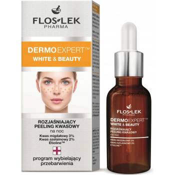 FlosLek Pharma DermoExpert Acid Peel rozjasňujúca nočná starostlivosť proti pigmentovým škvrnám White & Beauty (Spot Lightening Program) 30 ml