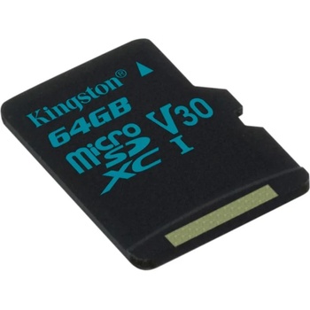 Kingston microSDXC Canvas Go! 64GB C10/UHS-I/U3/V30 SDCG2/64GBSP
