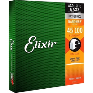 Elixir 14502 Anti-Rust Nanoweb Струни за акустична бас китара