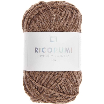 Rico Design Háčkovací příze Ricorumi Twinkly Twinkly odstín 015 hnědá - 1 ks