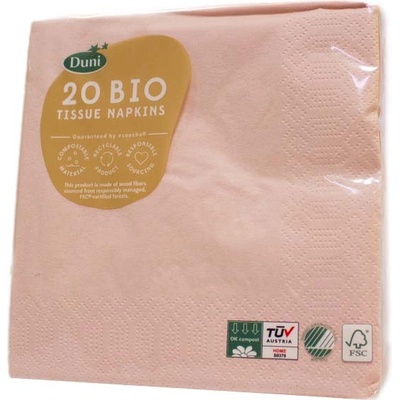 Duni servítky papierové Mellow rose 3V 33cm 20ks