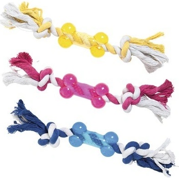 Karlie-Flamingo kosť s lanom mix farieb 9 cm