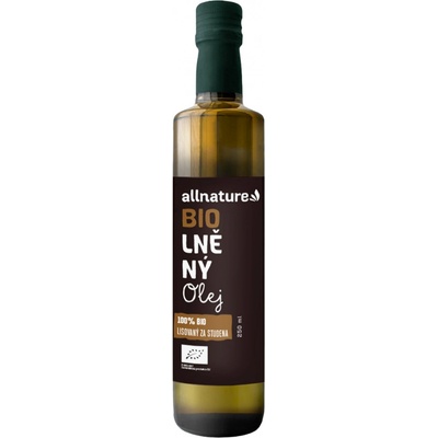 Allnature Lněný olej BIO 0,25 l