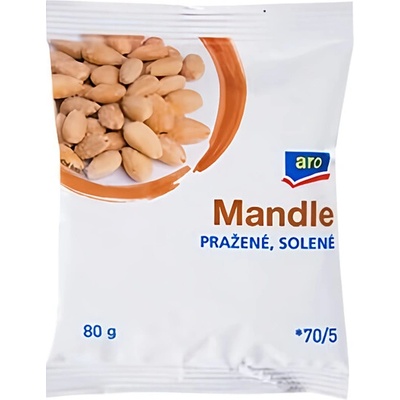 ARO Mandle blanšírované pražené solené 80 g
