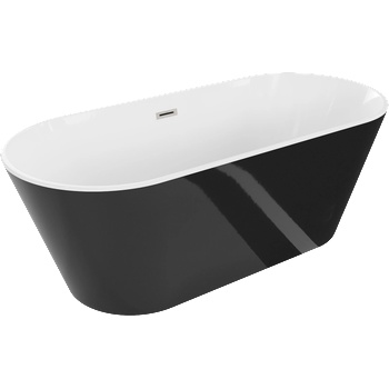 Mexen Flavia 160x75 cm black/white/brushed nickel (54031608075-97)