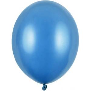 Party Deco Латексови Балони Металик, Карибско Синьо, 12см (sb5m-083)