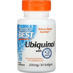 Doctor's Best Ubiquinol, 200 mg, 30 меки капсули, Doctor's Best