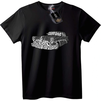 NOONEBRAND Тениска Hot Rod автомобилна мания - XL, Black