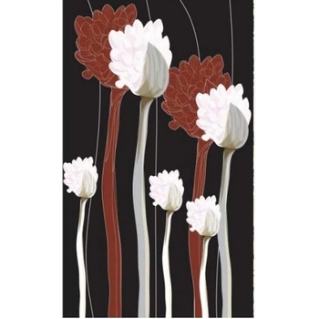 DIMEX ART s. r. o Флизелинов фототапет растения на черен фон 150 x 250 см