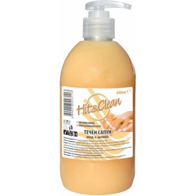 Hit&Clean Hit& Clean Течен сапун, мед и мляко, с помпа, 500 ml (3800218423113)