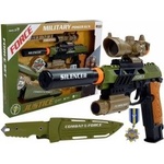 LEAN Toys Set Military Pistol Rifle Knife Medal Sight