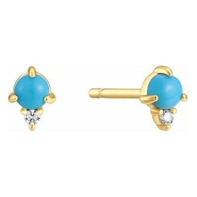 Eppi Strieborné náušnice s tyrkysmi Finella E46302